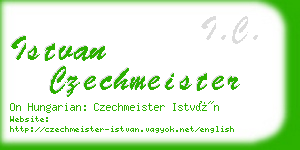 istvan czechmeister business card